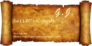 Gellért Jenő névjegykártya