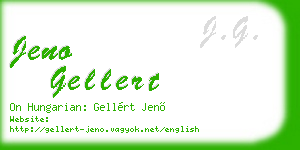 jeno gellert business card