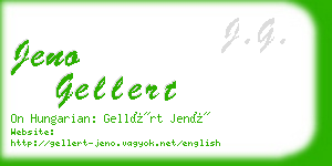 jeno gellert business card